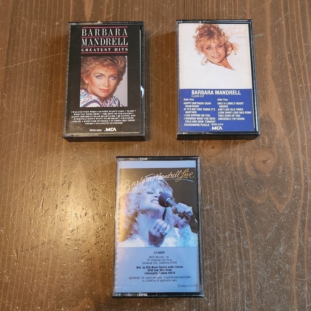 Barbara Mandrell Greatest Hits Cassette Tape 1985 Vintage + 2 More Tapes